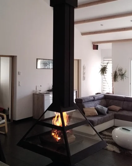 Traforart Admeto Central Fireplace