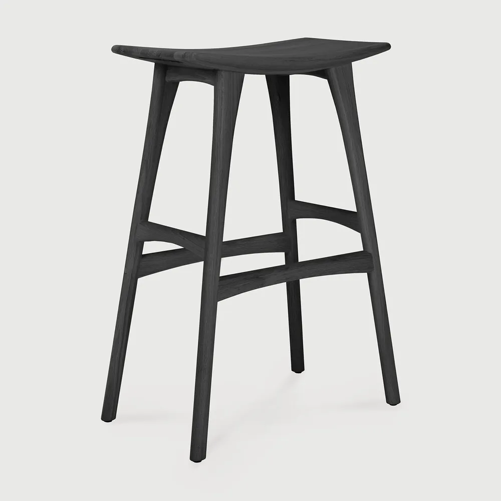 Ethnicraft black oak Osso bar stool