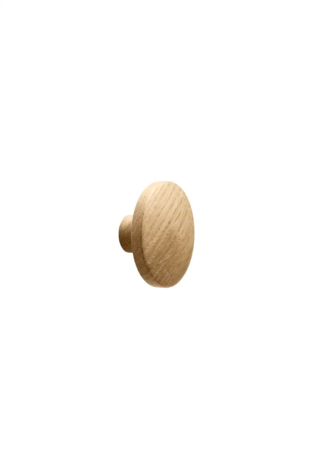 Natural oak round knob