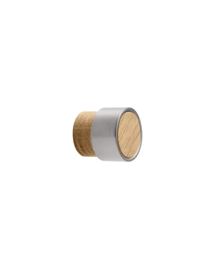 Oak and steel knob